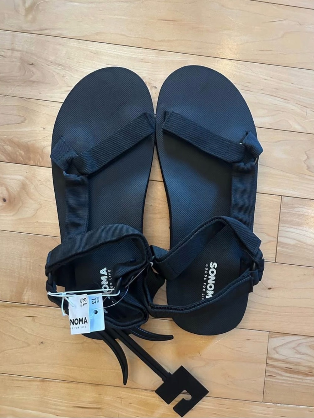 Men’s size 13 Black Adjustable Strap Sandals